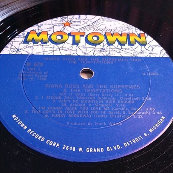 Diana Ross Join The Temptations & The Supremes Colorful Album Cover Art - Picture 8 of 11